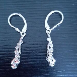 14K white gold earrings